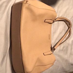 Authentic coach leather light tan purse